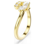 Mesmera open ring Mixed cuts, White, 18K gold finish